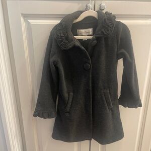 Girls American Widgeon Gray Fleece Coat size 6